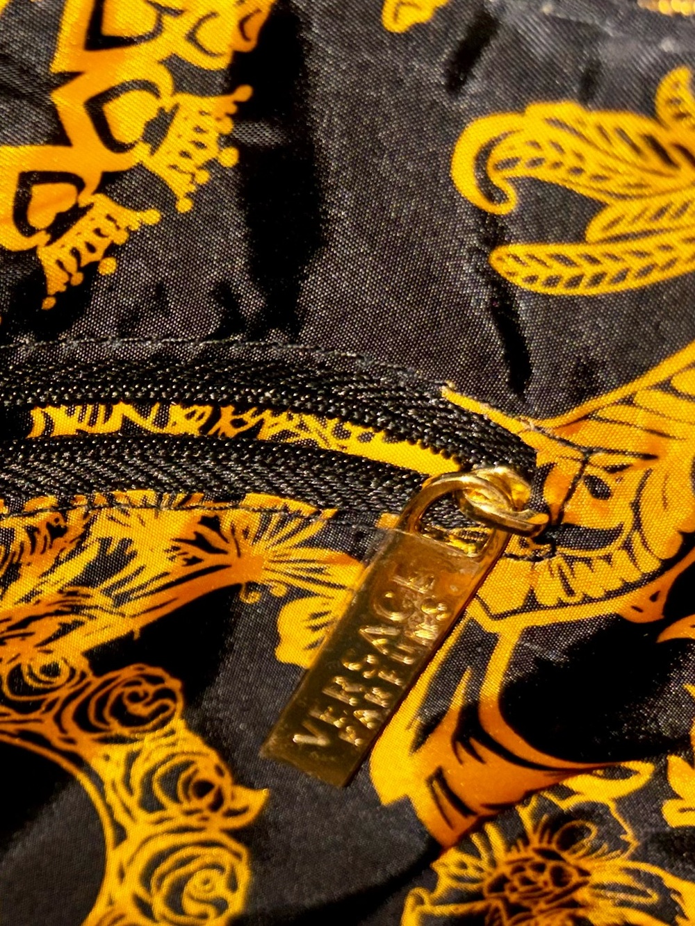 Versace Black Bag with Gold Logo Plaque - Picture 8 of 9